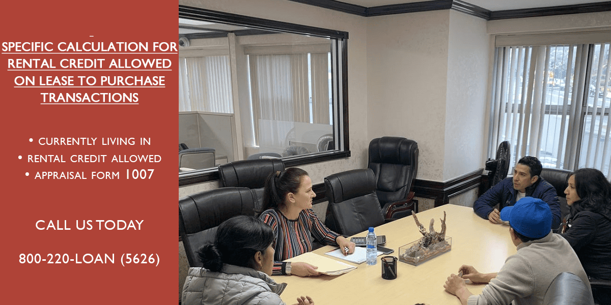 Specific Calculation For Rental Credit Allowed On Lease To Purchase Transactions – MortgageDepot Specific Calculation For Rental Credit Allowed On Lease To Purchase Transactions – MortgageDepot